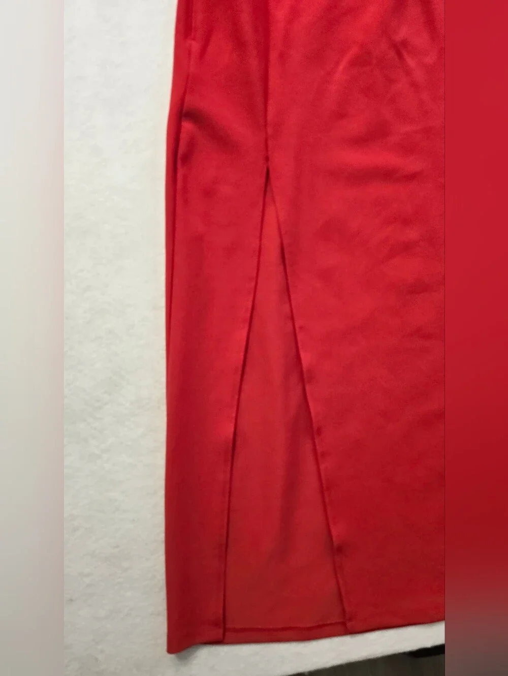 Red One-Shoulder Maxi Dress - Women